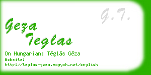 geza teglas business card